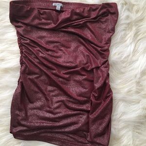 Maroon tube top